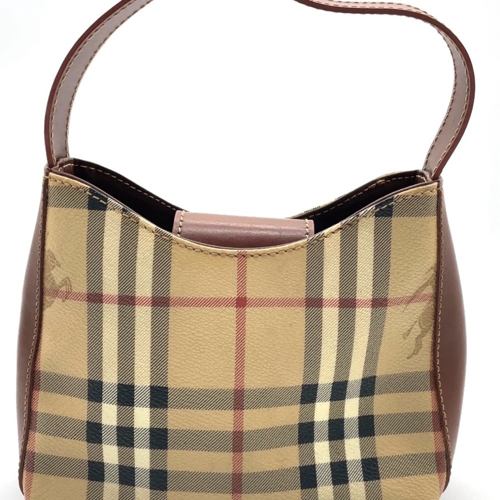 Auth Burberry Nova Check Beige
Leather Mini Handbag - Picture 2 of 7
